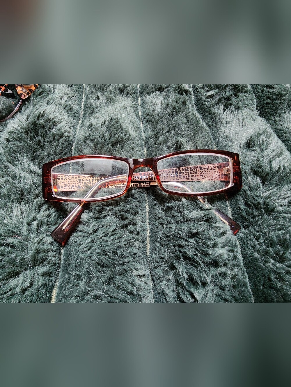 Borghese Print Accent Rectangular Glasses